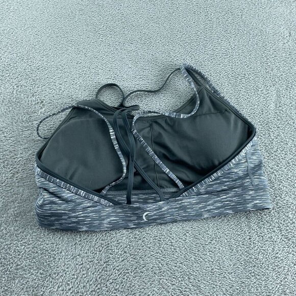 Zyia Gray & White Patterned Strappy Sports Bra no size tag 3422 - Picture 2 of 7